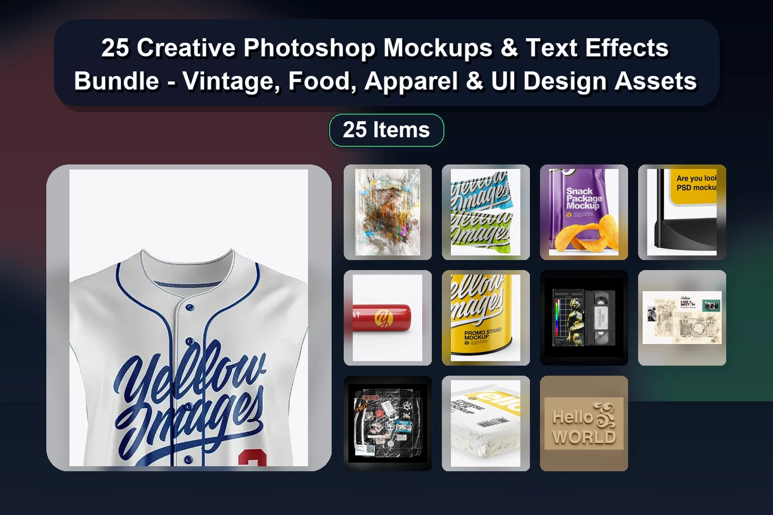 17 PSD Mockups & Cyber Posters Bundle (Adobe Photoshop Templates)