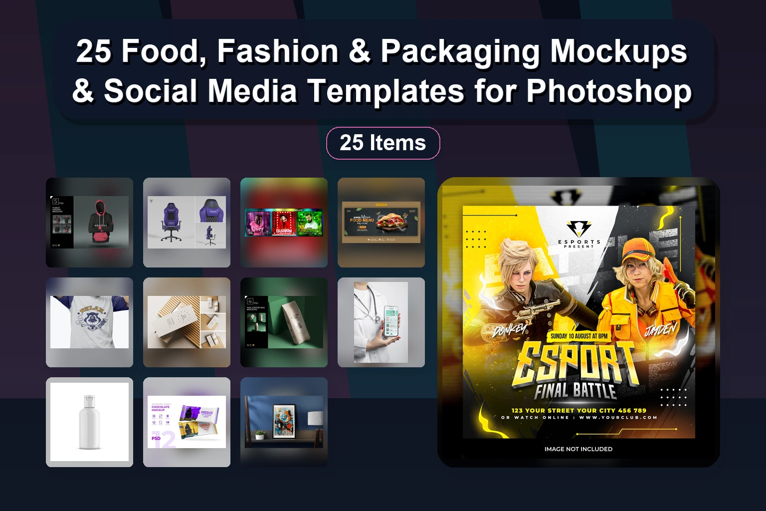 Ultimate Design Asset Collection: 22 Mockups, Templates & 3D Illustrations for Photoshop | BrushesPack