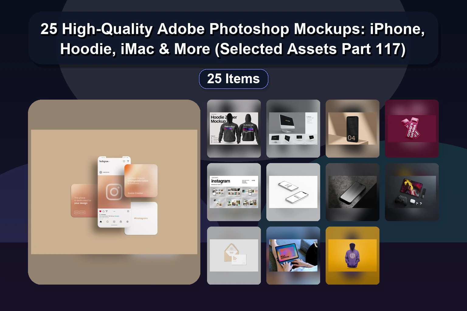 Laptop & iPhone Mockups, Packaging Templates & Vector Logo Assets (Selected Assets Part 116)