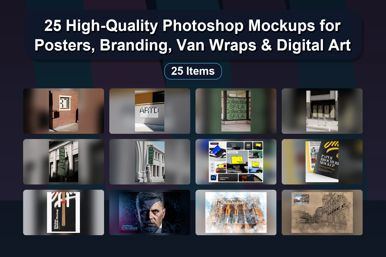 25 High-Resolution Vehicle & Apparel Mockups for Photoshop | BrushesPack Collection