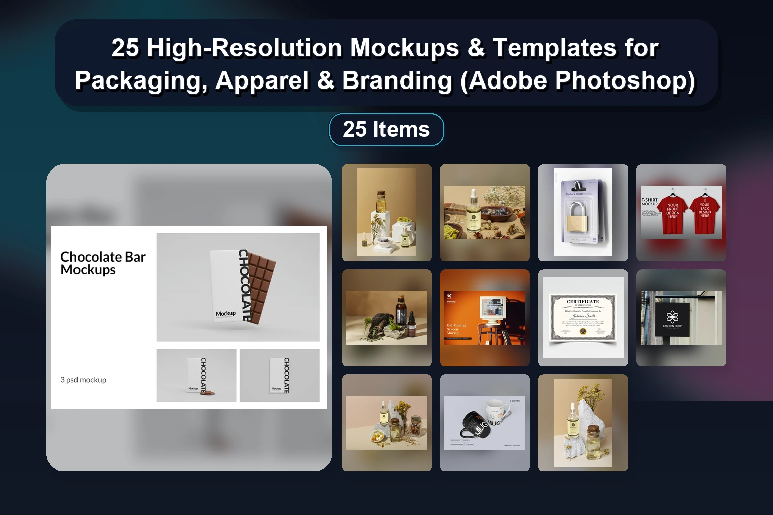 25 High-Resolution Mockups & Templates for Packaging, Apparel & Branding (Adobe Photoshop) 25 High Resolution Mockups Templates for Packaging Apparel collage 4a8e9bb7 1781869700