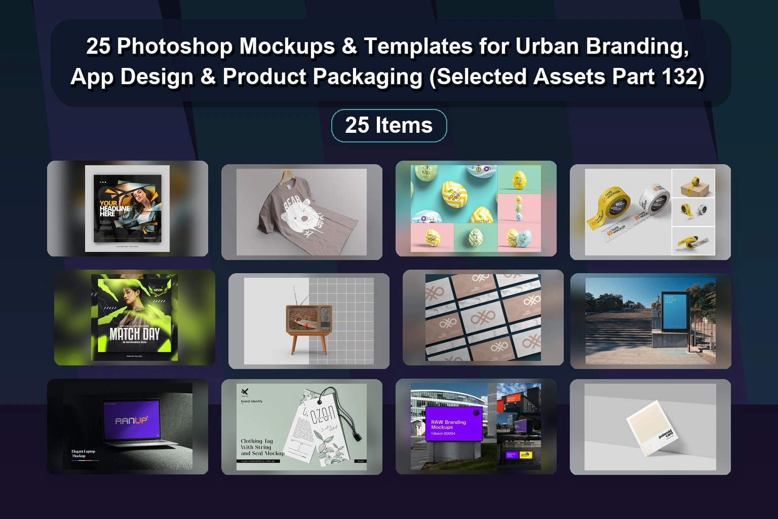 16 Design Mockups & Flyers for Photoshop: Dispersion Smoke, Clay iPhone, Coffee Cup, DJ Party & More (Selected Assets Part 131)