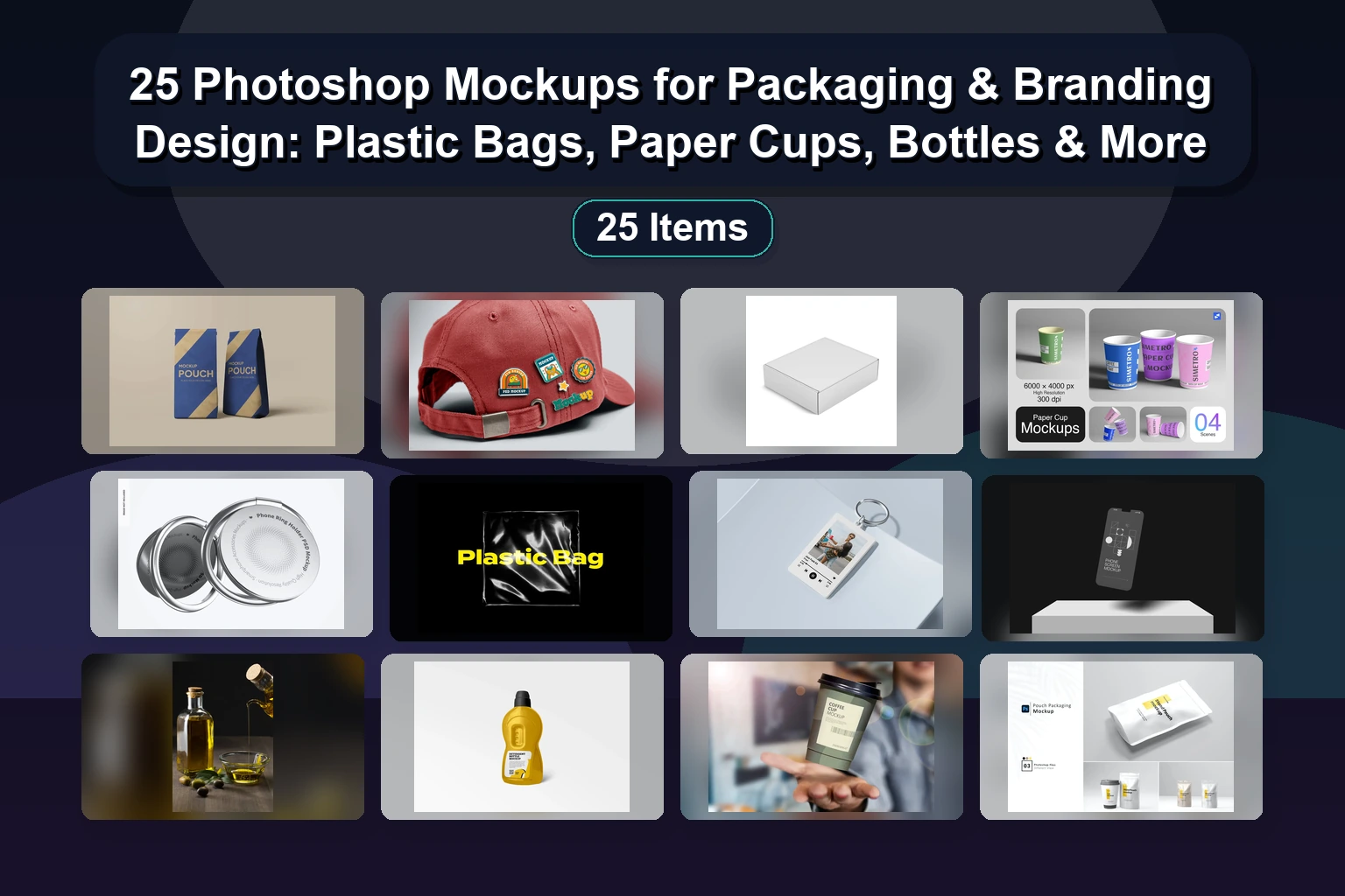 25 Essential Mockups & Packaging Design Assets for Branding Professionals (Selected Assets Part 104)