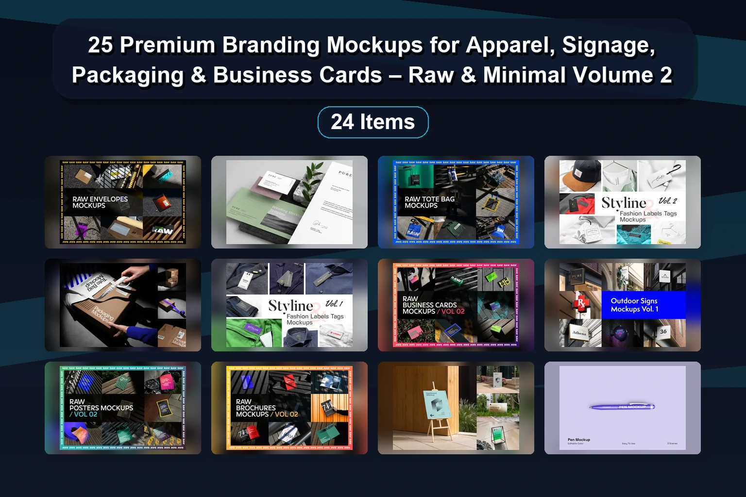 25 High-Resolution PSD Mockups for Packaging, Apparel, Branding & Social Media