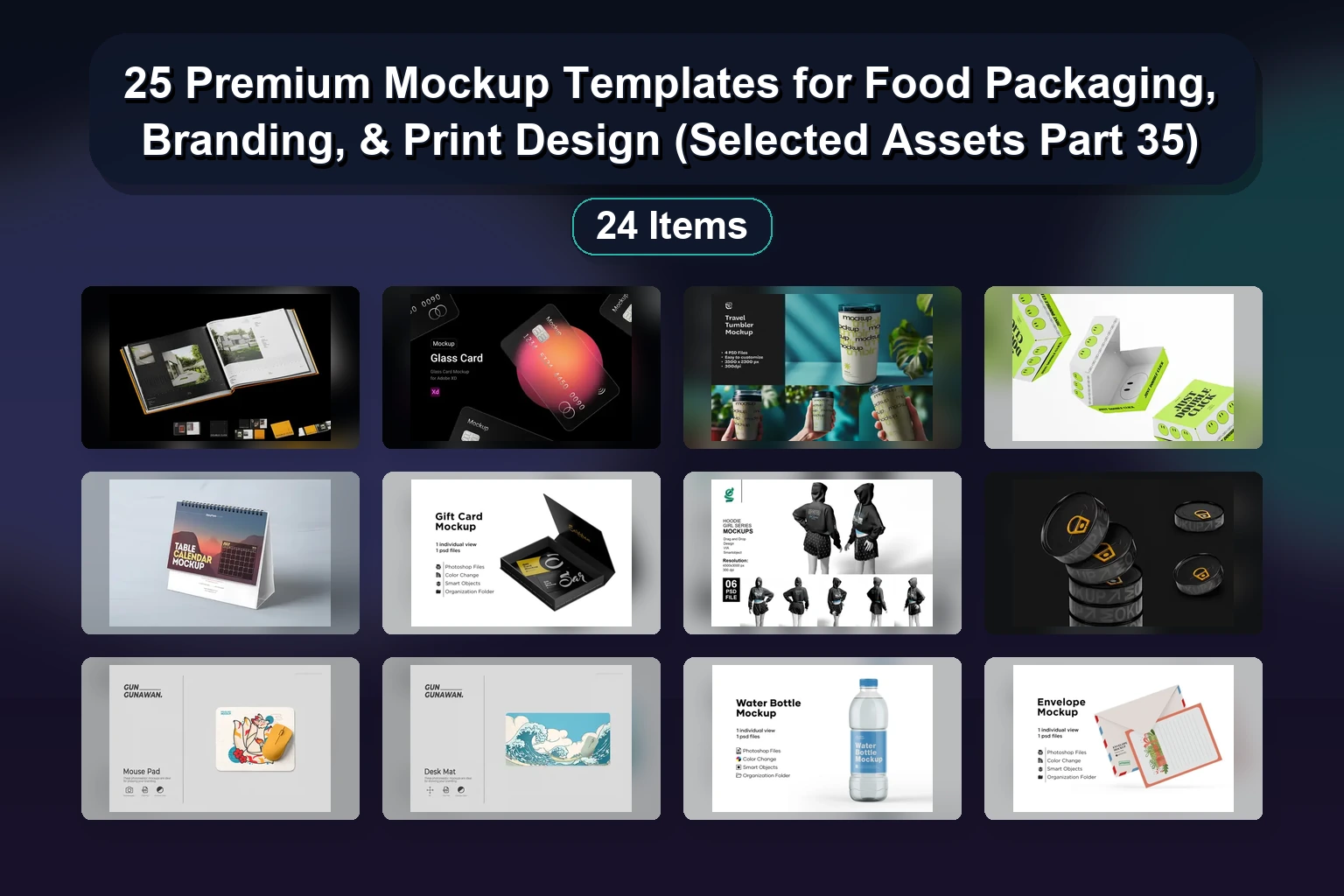 25 High-Resolution PSD Mockups for Packaging, Apparel, Branding & Social Media