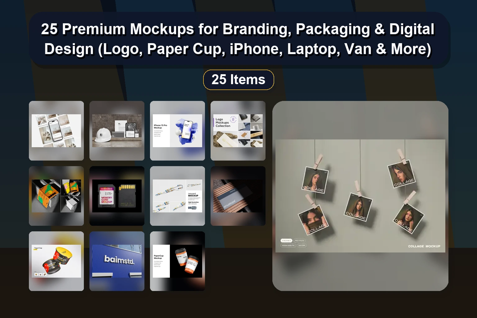 25 Premium Mockup Assets for Branding, Packaging & Device Presentations (Selected Assets Part 44)