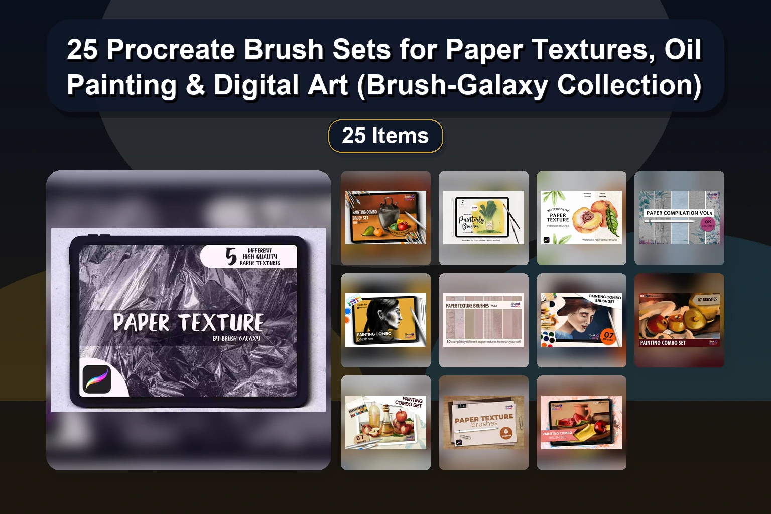 Procreate Brush Pack Collection: Noise, Ink, Watercolor & Nature Brushes (Selected Assets Part 31)