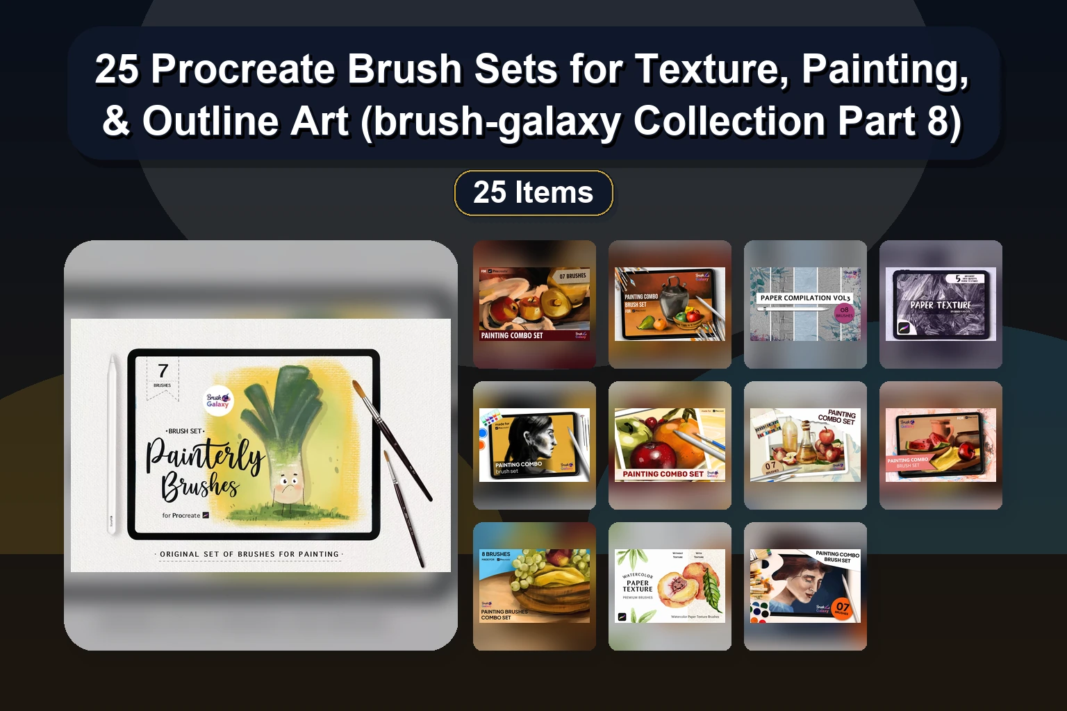 25 Essential Procreate Brush Packs for Pixel Art, Floral Design, Pencil Sketching & Paper Textures | brush-galaxy Collection