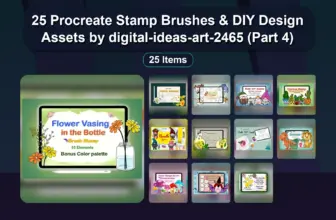 25 Procreate Stamp Brushes & DIY Design Assets by digital-ideas-art-2465 (Part 4)