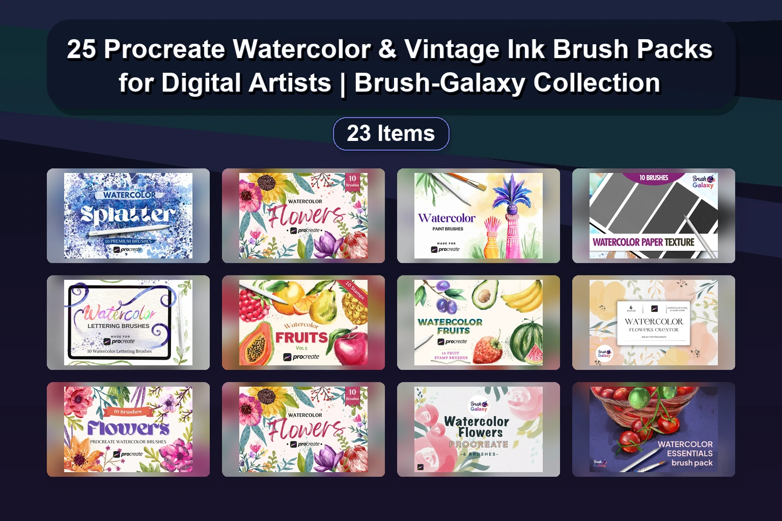 15 Procreate Brush Packs for Digital Art: Hair, Wings, Watercolor & Textures