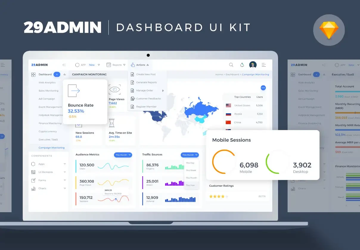 TWN Admin Dashboard UI Kit 3 TWN Admin Dashboard UI Kit - Image 3