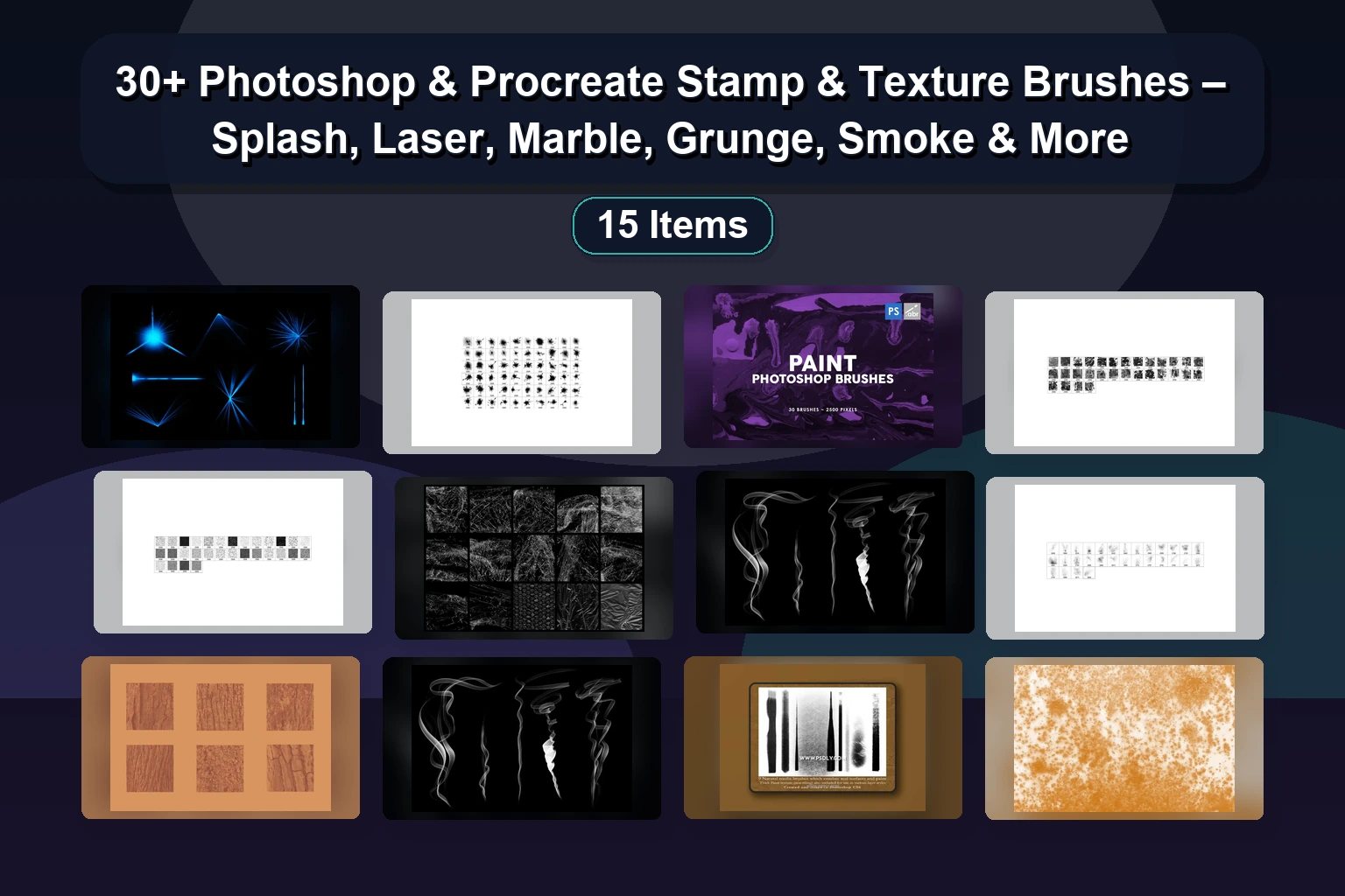 Best Digital Art Brushes Collection for Procreate & Photoshop (Selected Assets Part 72)