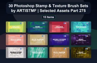 30 Photoshop Stamp & Texture Brush Sets by ARTISTMF | Selected Assets Part 275