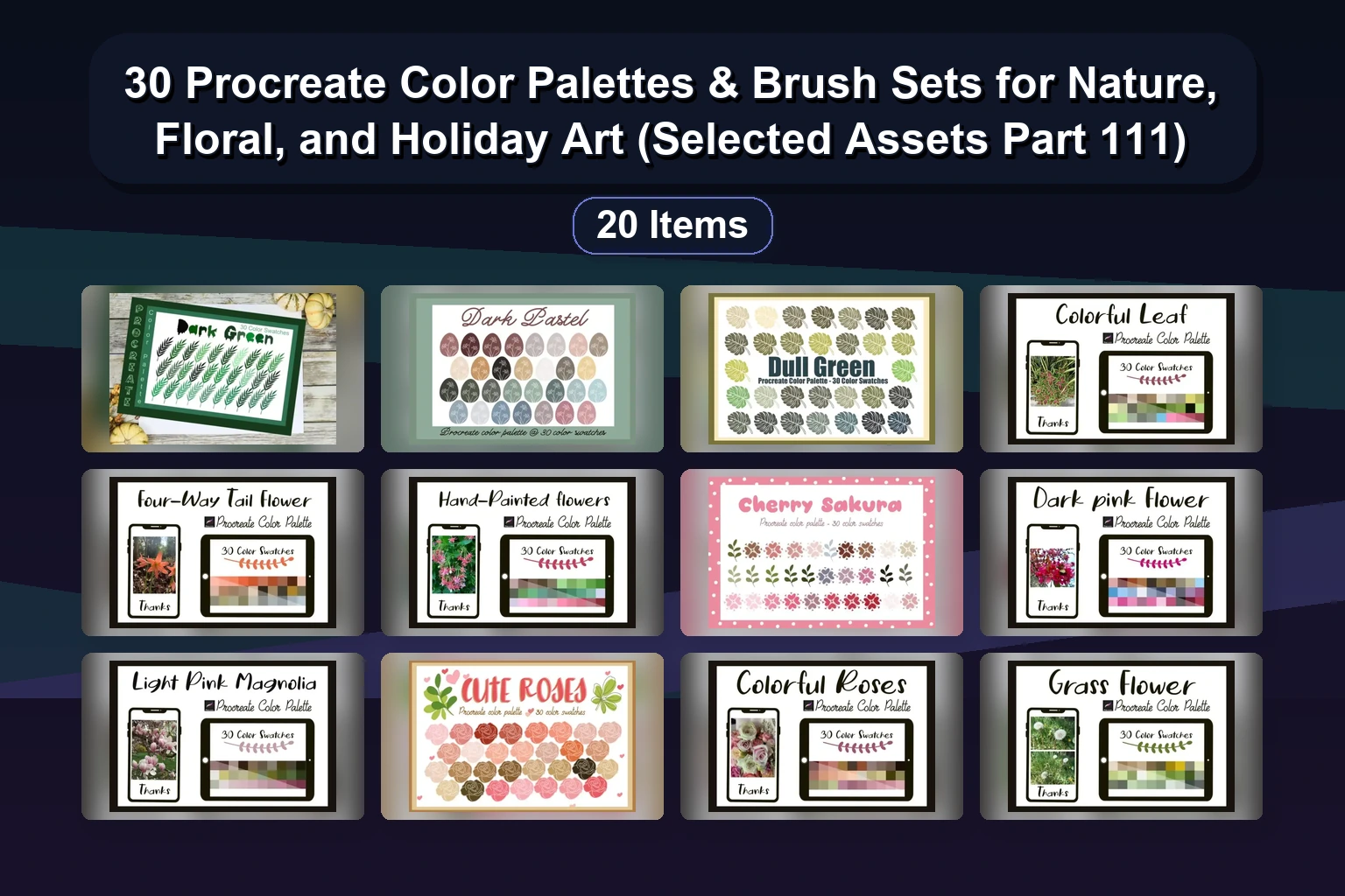 20 Creative Procreate Brush Stamp & Stroke Sets for Digital Art & Lettering