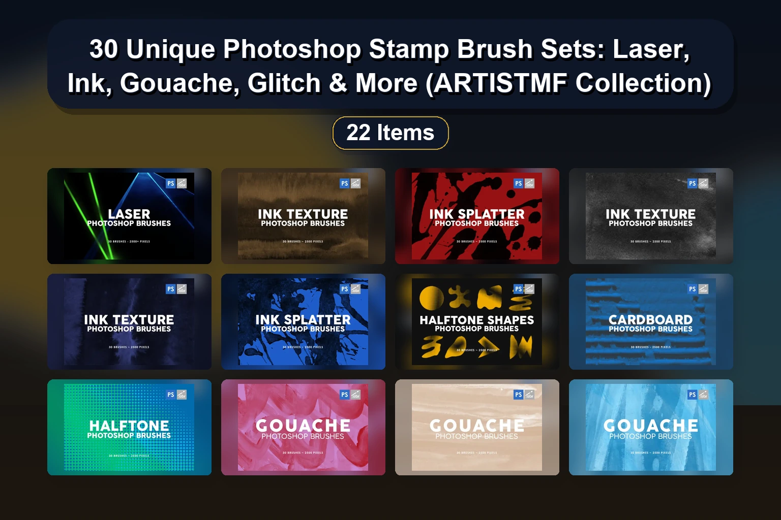 30 Unique Photoshop Stamp Brush Sets: Laser, Ink, Gouache, Glitch & More (ARTISTMF Collection) 1 30 Unique Photoshop Stamp Brush Sets: Laser, Ink, Gouache, Glitch & More (ARTISTMF Collection) 30 Unique Photoshop Stamp Brush Sets Laser Ink Gouache Glitc collage 5a707209 1781854946