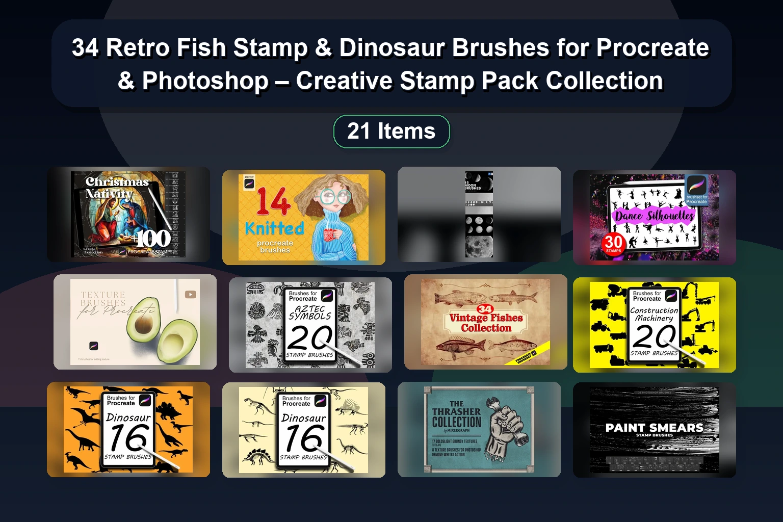 60+ Procreate Brush Sets: Splatter, Arrows, Watercolor, Celtic Symbols & More Digital Art Tools