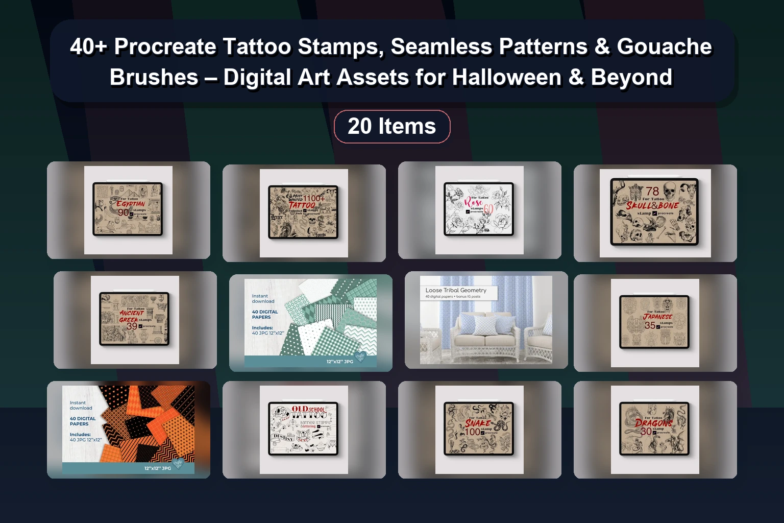 Ultimate Digital Art Brush & Paper Bundle for Procreate & Photoshop: Watercolor, Glitter, Calligraphy & More (Selected Assets Part 294)