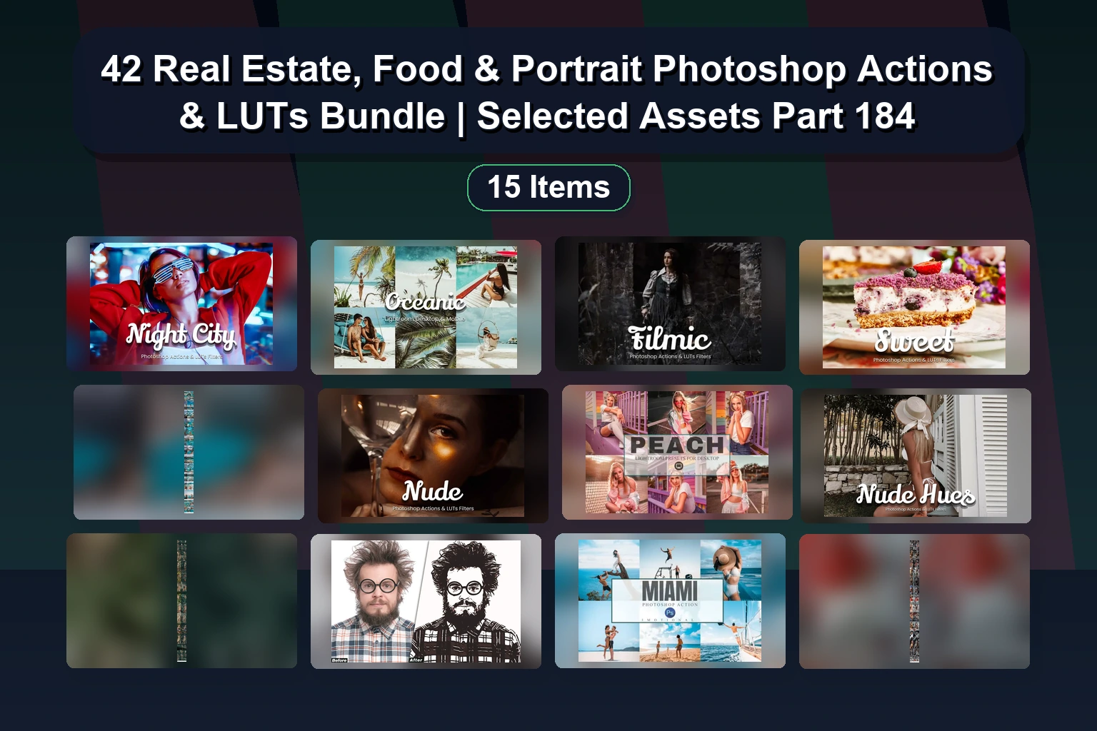15 Best Photoshop Actions for Creative Effects: Watercolor, Lightning, Cyberpunk & More (Selected Assets Part 183)