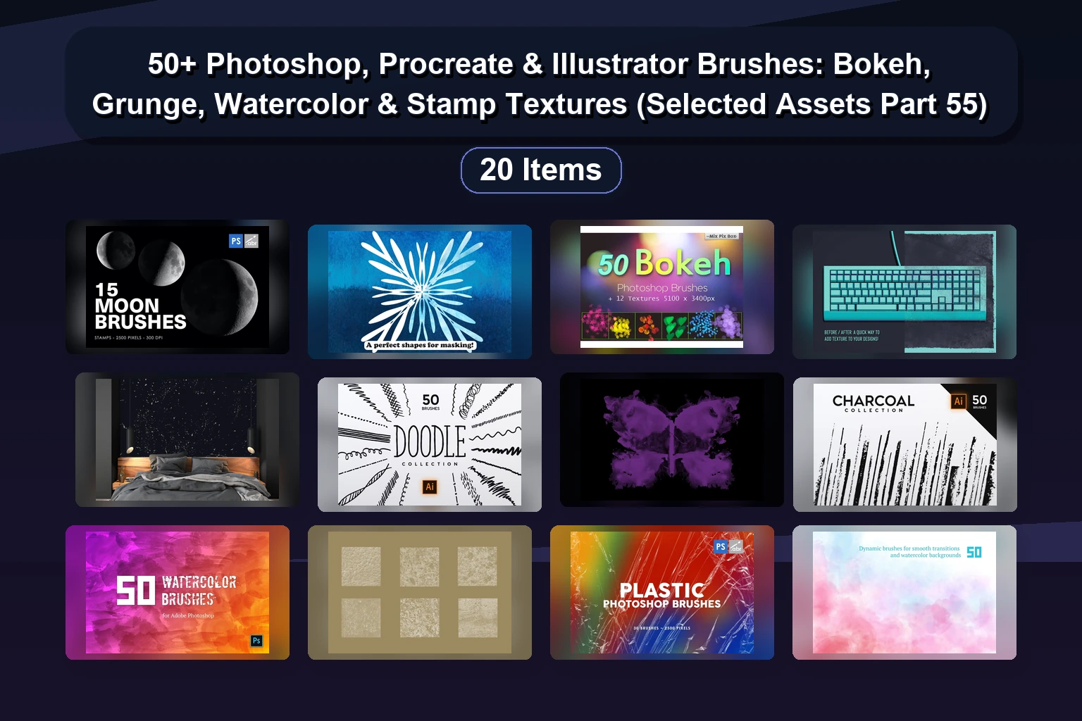 21 Best Brush Packs for Photoshop, Procreate & Illustrator | Digital Art & Effects Collection