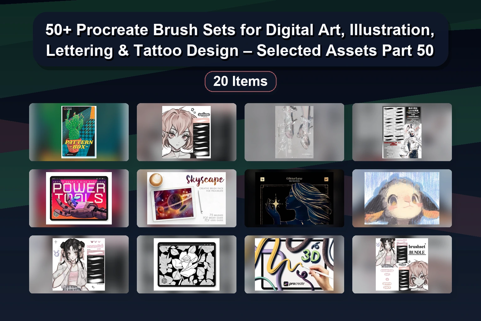 Ultimate Procreate Brushes Collection 2024: Oil, Watercolor, Anime & Design Tools
