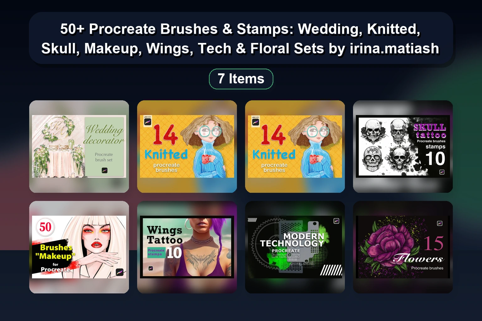 janjab Procreate Brush & Font Bundle Collection: Valentine’s Day, Christmas & Forest Animals