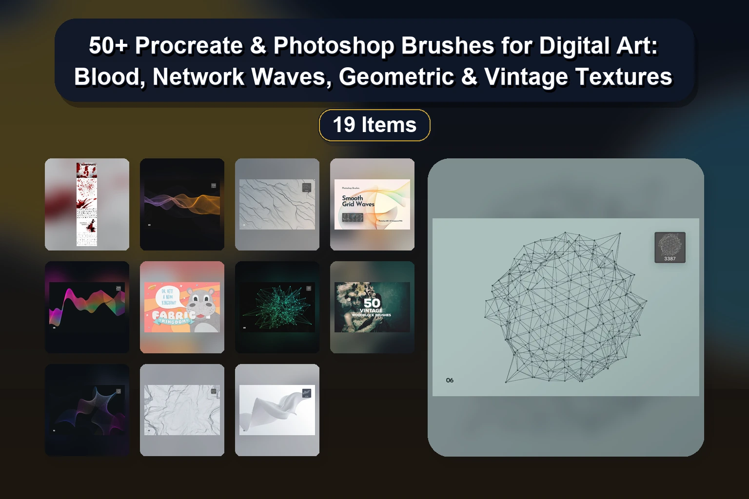 Handmade Illustrator & Procreate Brush Collection: Pencil, Oil, Marker, Smoke & Texture Brushes