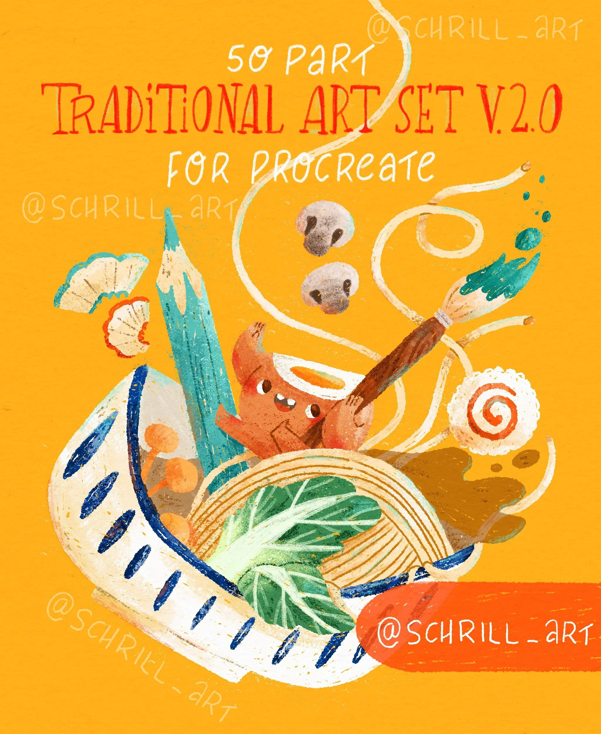 50 part traditional art set v.2.0 for procreate 9 50 part traditional art set v.2.0 for procreate - Image 9