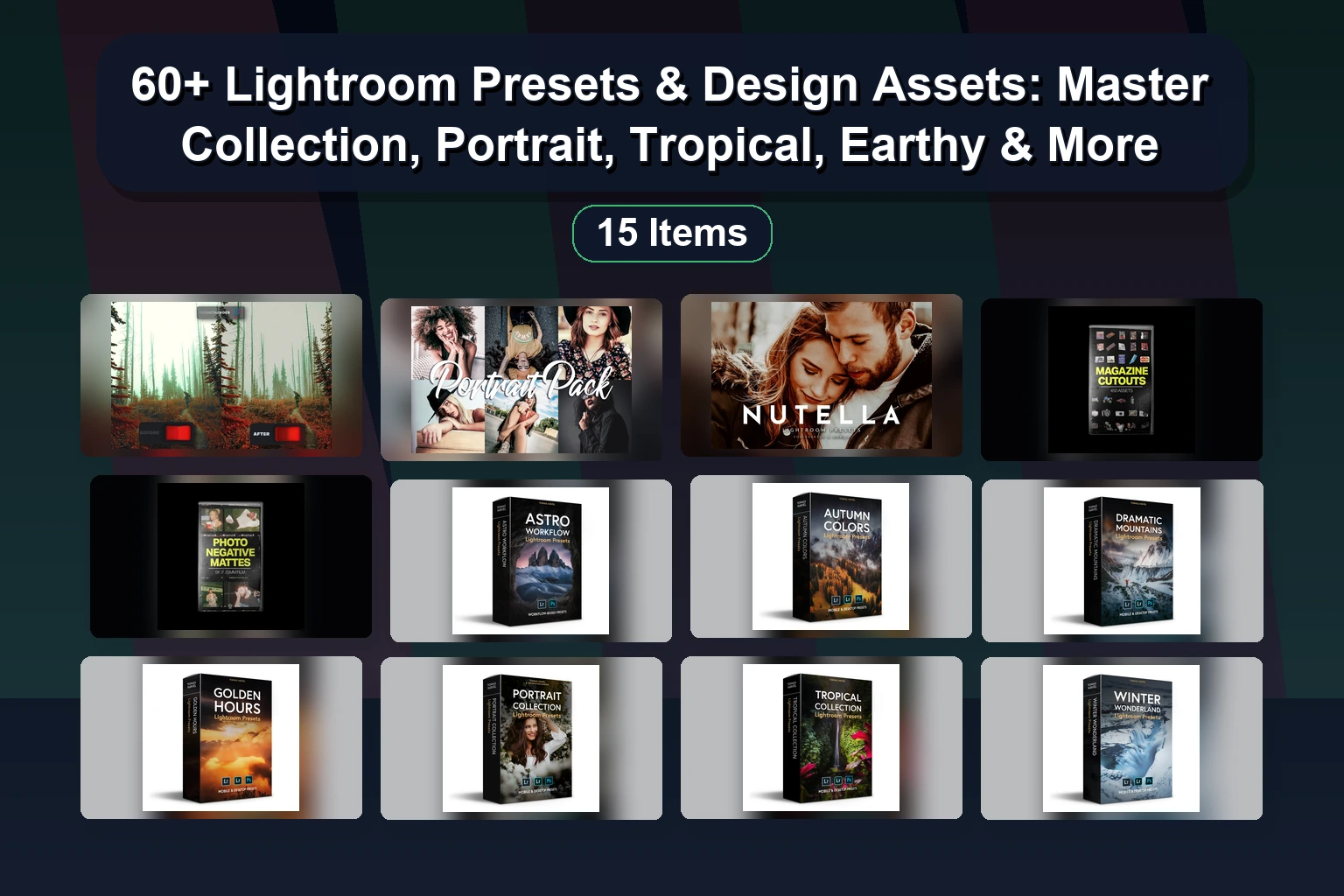 Elevate Your Edits: 15 Lightroom Presets & Photoshop Actions for Portraits, Autumn, & Cine Looks (Selected Assets Part 73)