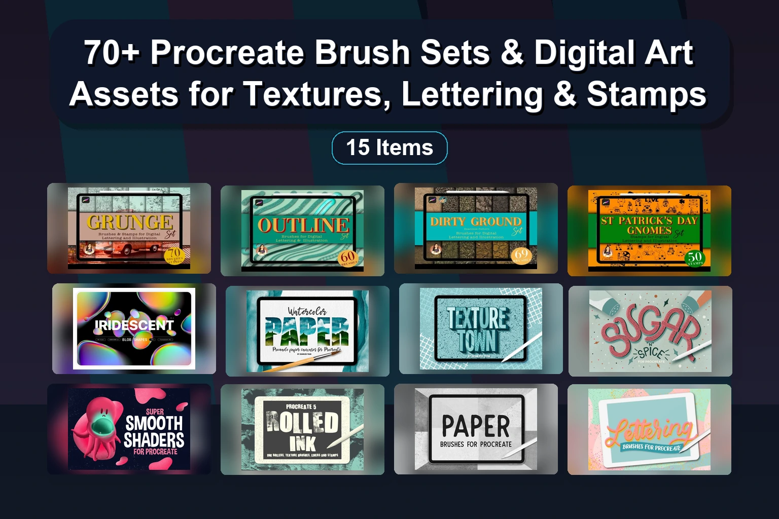 The Ultimate Procreate Brush & Stamp Collection for Digital Artists (Selected Assets Part 309)