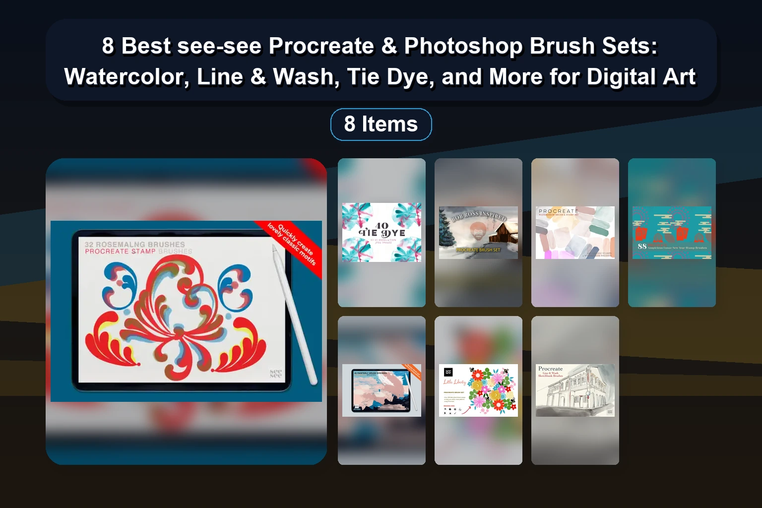 Best Procreate Brush & Paper Collection by seamlessteam – 25 Digital Art Tools for iPad
