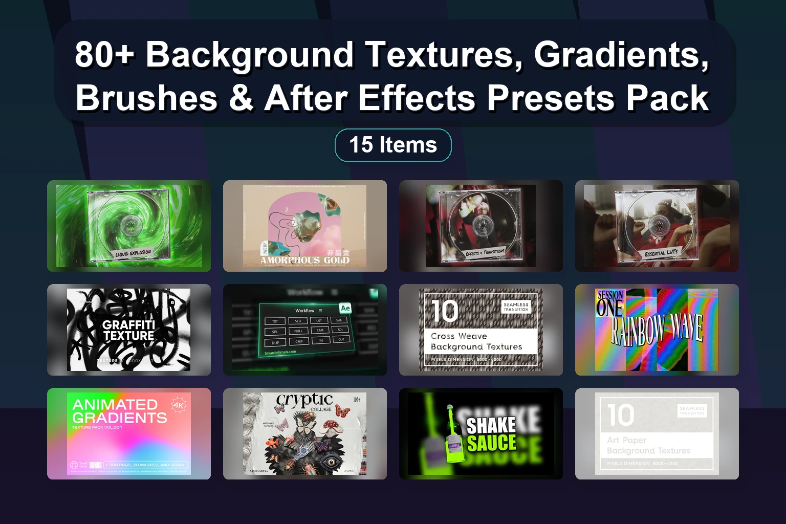 AJBrushes Procreate Brush Collection: Galaxy, Watercolor, Lettering & More (19 Sets)
