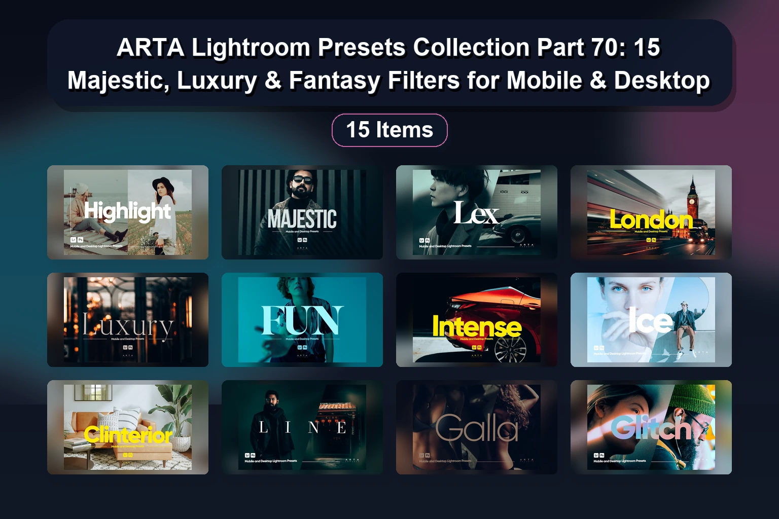 60+ Lightroom Presets & Design Assets: Master Collection, Portrait, Tropical, Earthy & More