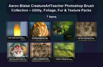 Aaron Blaise CreatureArtTeacher Photoshop Brush Collection – Utility, Foliage, Fur & Texture Packs