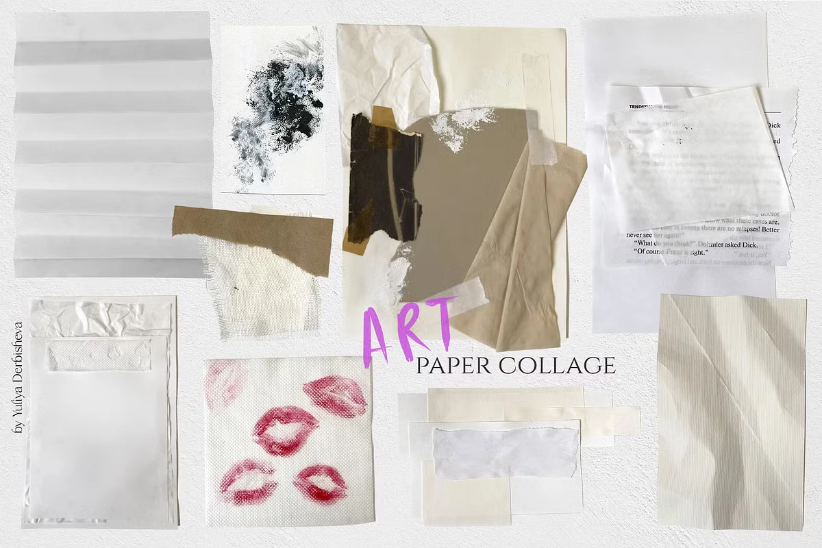 Art Paper Collage cutout abstract 4 Art Paper Collage cutout abstract - Image 4