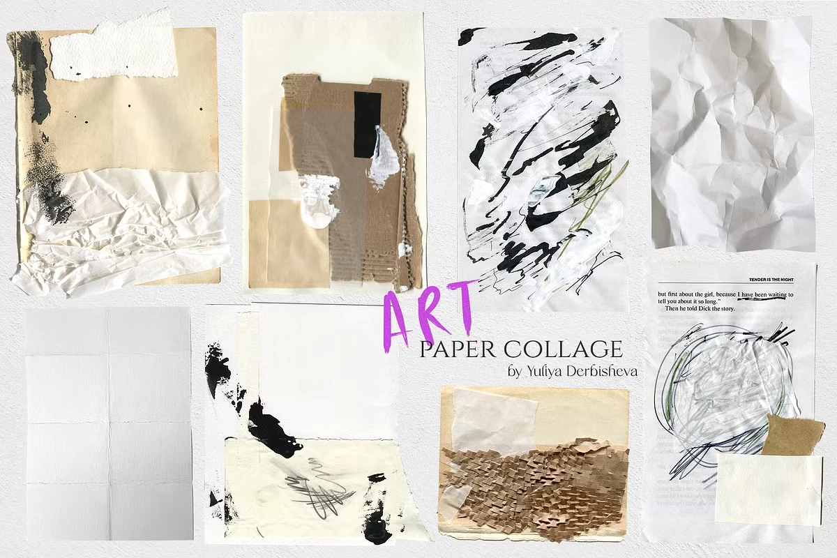 Art Paper Collage cutout abstract 6 Art Paper Collage cutout abstract - Image 6