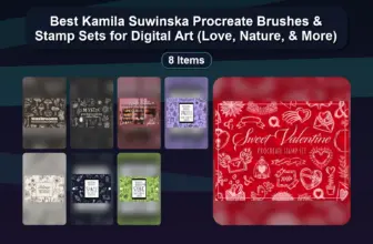 Best Kamila Suwinska Procreate Brushes & Stamp Sets for Digital Art (Love, Nature, & More)