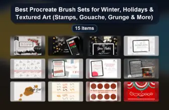 Best Procreate Brush Sets for Winter, Holidays & Textured Art (Stamps, Gouache, Grunge & More)