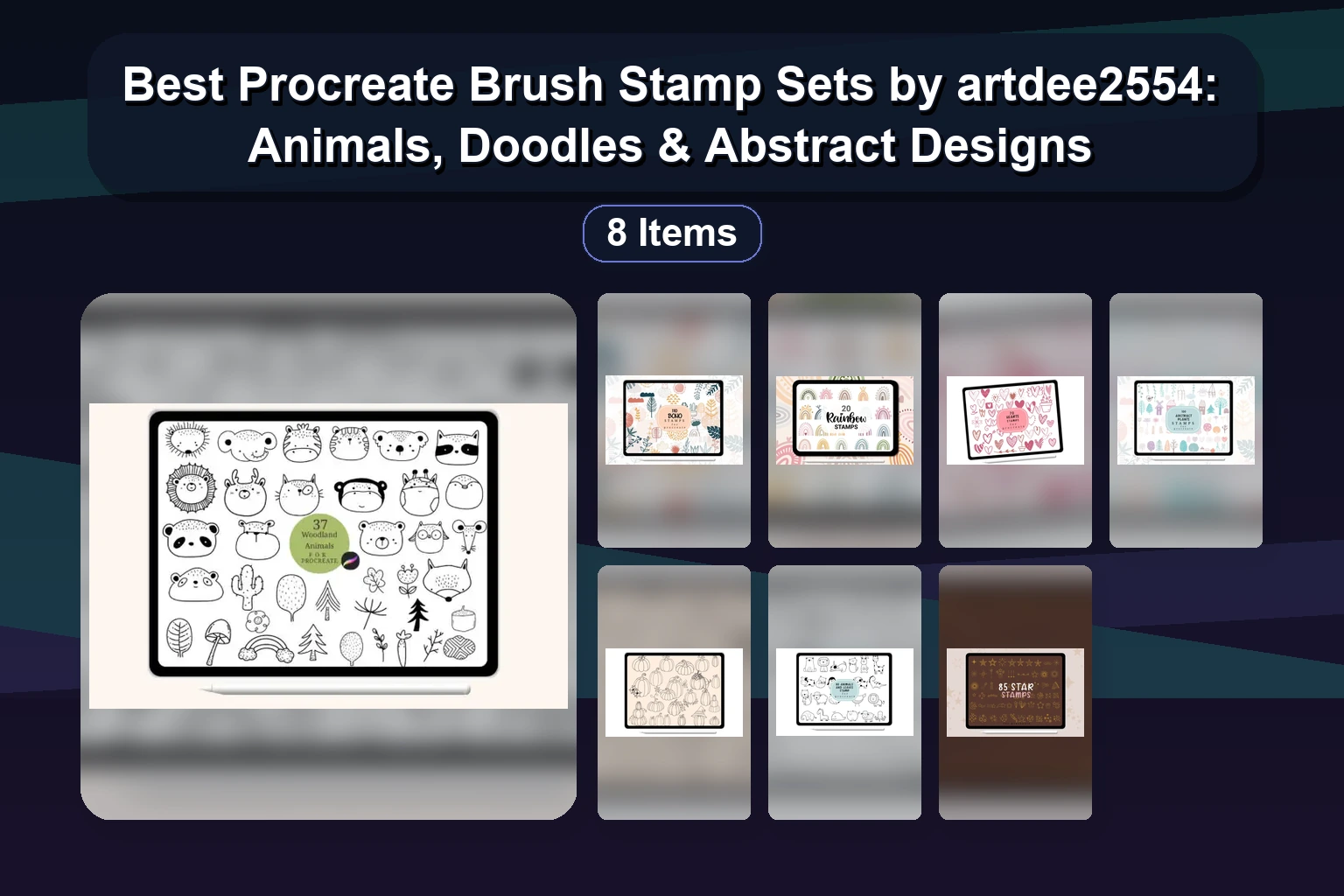 Artbylouris Procreate Brush Collection: Fine Liners, Inking, Texture & Vintage Pattern Brushes (Digital Download)
