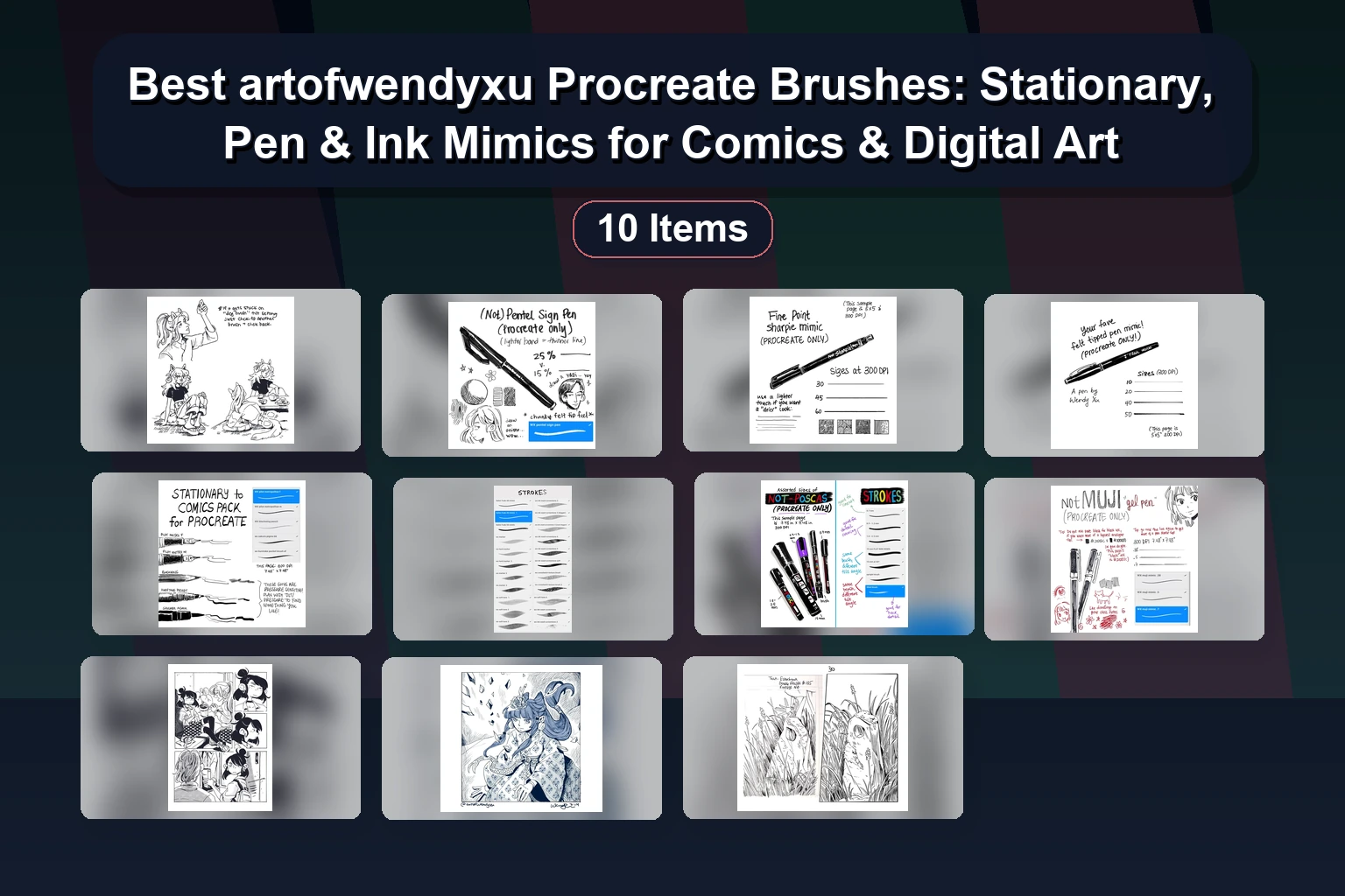 Procreate Brushes & Stamps Collection by arty-katia – Valentine’s Day, Hair, Texture & Pattern Assets for Digital Artists