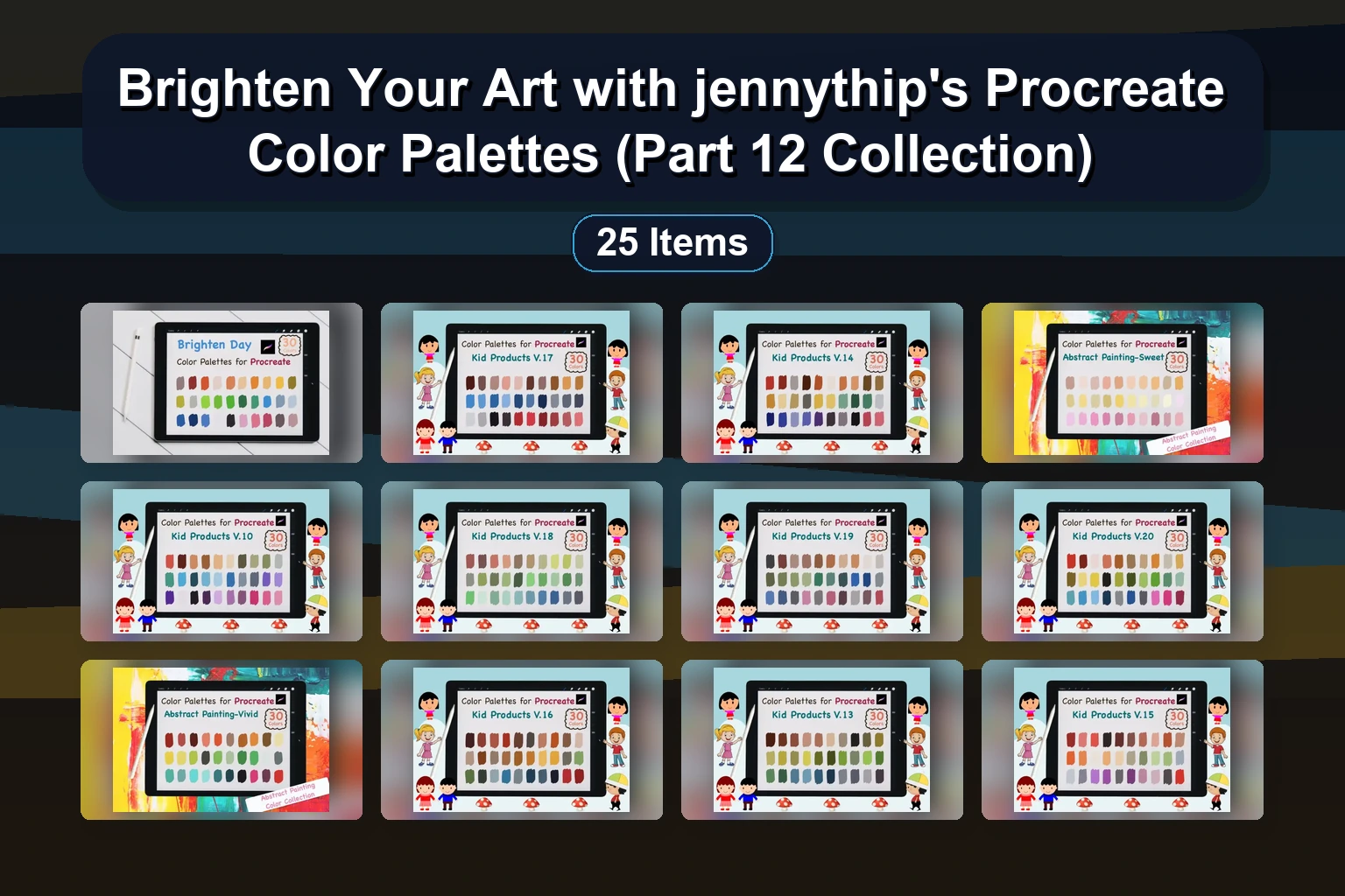 23 Procreate Color Palettes by jennythip: Beauty Flower & St. Patrick’s Day Swatches (Part 14)