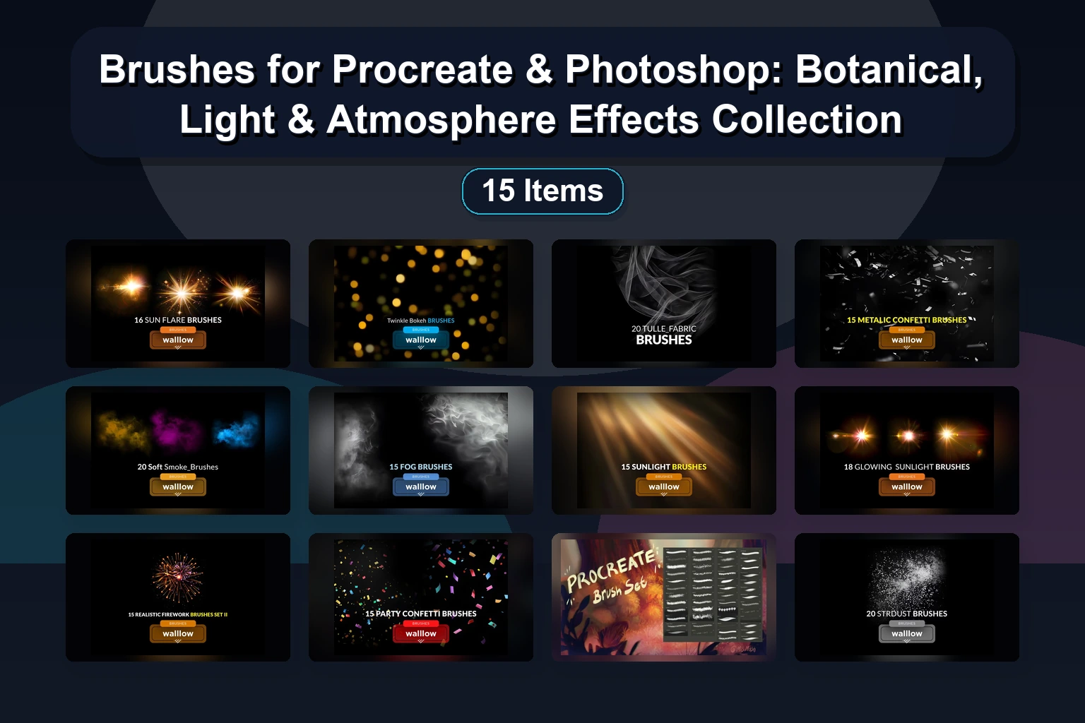 19 Nature, Light, and Holiday Photoshop Brush Sets for Stunning Photo Effects (Selected Assets Part 201)