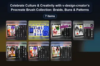 Celebrate Culture & Creativity with v-design-creator’s Procreate Brush Collection: Braids, Buns & Patterns