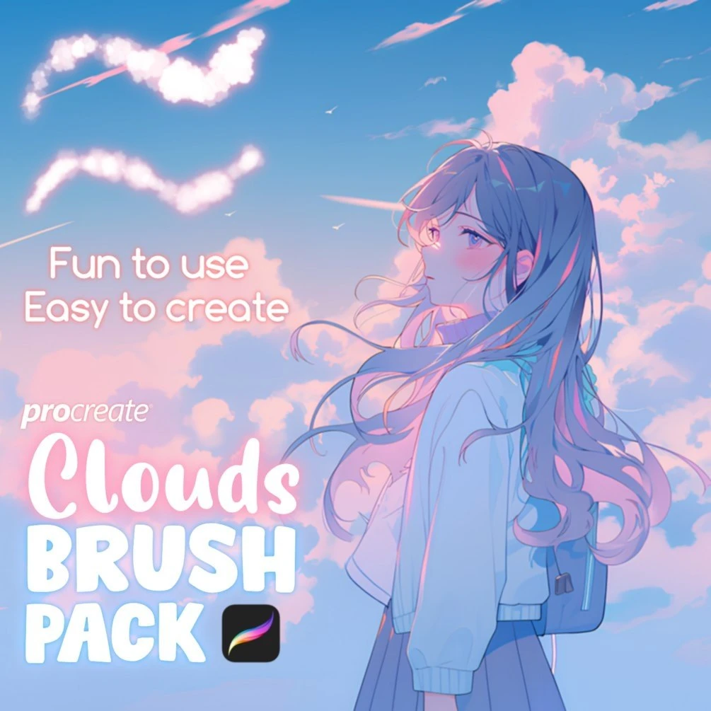 Procreate Clouds brush pack for anime & manga | Brushes for iPad, Clouds brushes, Stars brushes, Constellation brushes 3 Procreate Clouds brush pack for anime & manga | Brushes for iPad, Clouds brushes, Stars brushes, Constellation brushes - Image 3