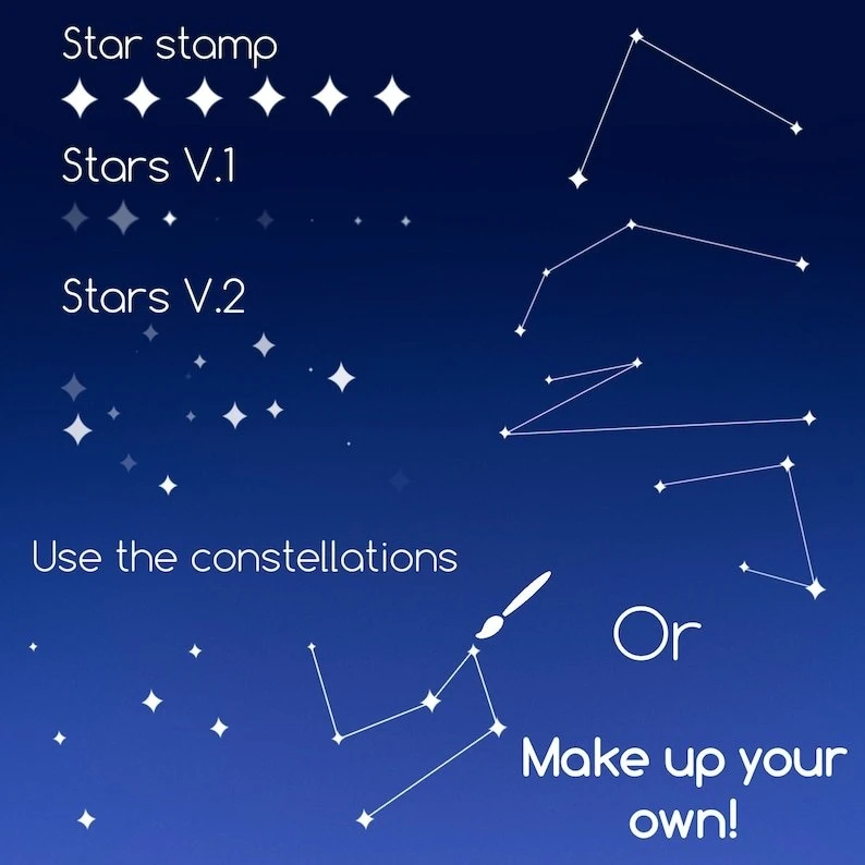 Procreate Clouds brush pack for anime & manga | Brushes for iPad, Clouds brushes, Stars brushes, Constellation brushes 7 Procreate Clouds brush pack for anime & manga | Brushes for iPad, Clouds brushes, Stars brushes, Constellation brushes - Image 7