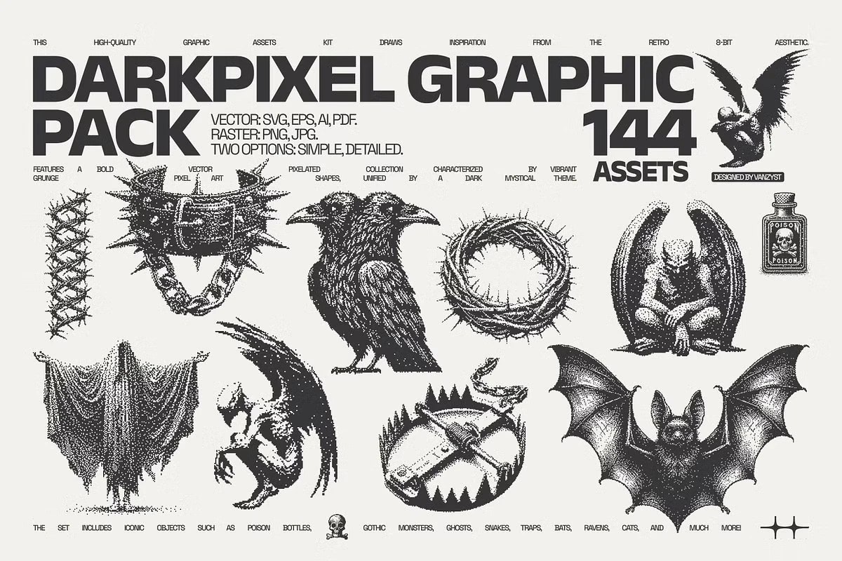 144 DarkPixel Graphic Pack 1 144 DarkPixel Graphic Pack