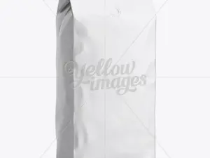 2,5 kg Matte Metallic Coffee Bag With Valve Mockup – Half-Turned View
