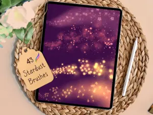 43 WHIMSICAL STARDUST Procreate Dual Brushes | procreate stardust BRUSHSET | procreate star brush | procreate glitter brush