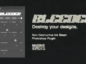 BLEEDER – Ink Bleed Photoshop Plugin / Non-Destructive Ink Bleed