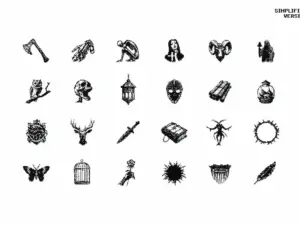 Dark Aesthetic Dithering Graphic Bundle