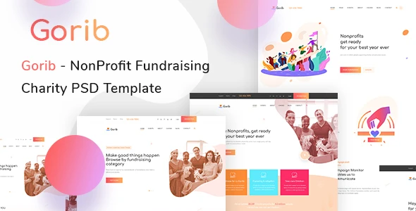 Gorib - Creative NonProfit Fundraising Charity PSD Template 10 Gorib - Creative NonProfit Fundraising Charity PSD Template - Image 10